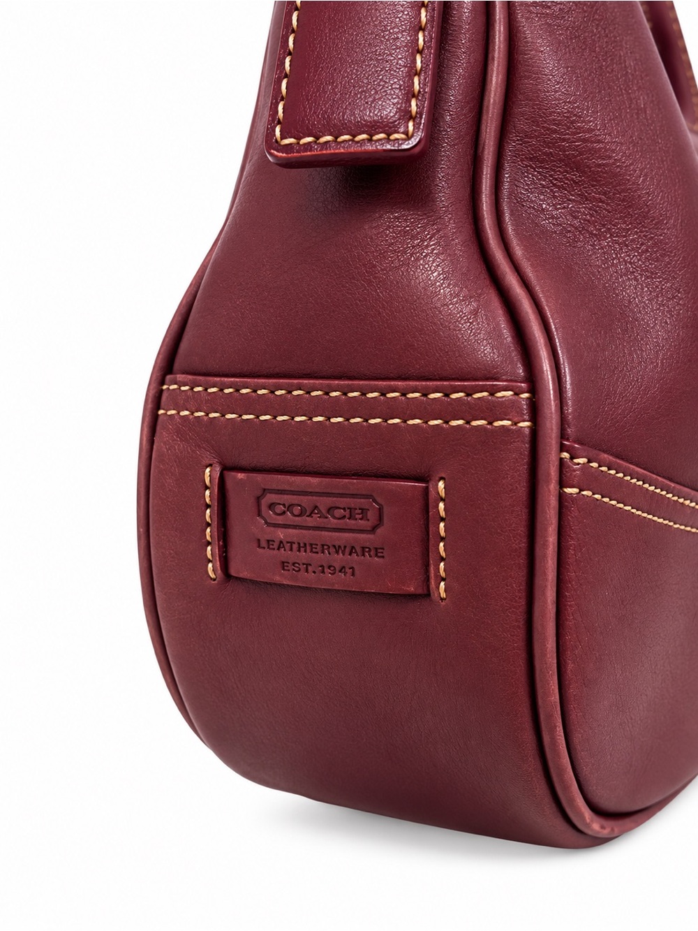 Coach Hamptons / Soho Leather Flap Hobo Bag burgundy - Picture 3 of 6